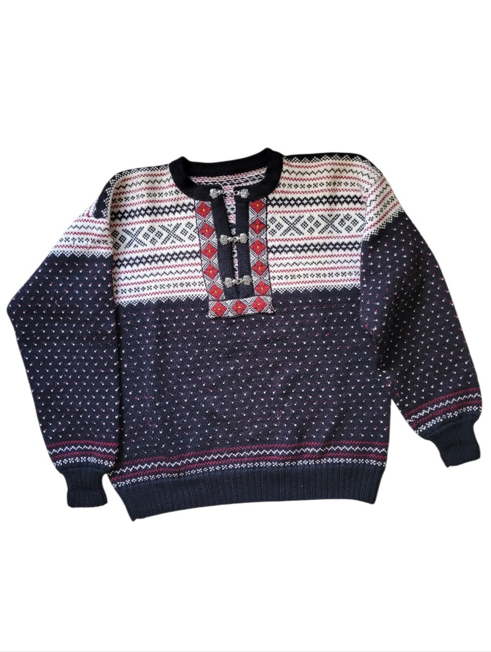 WOOL Fair Isle Heavy Sweater 3XL
